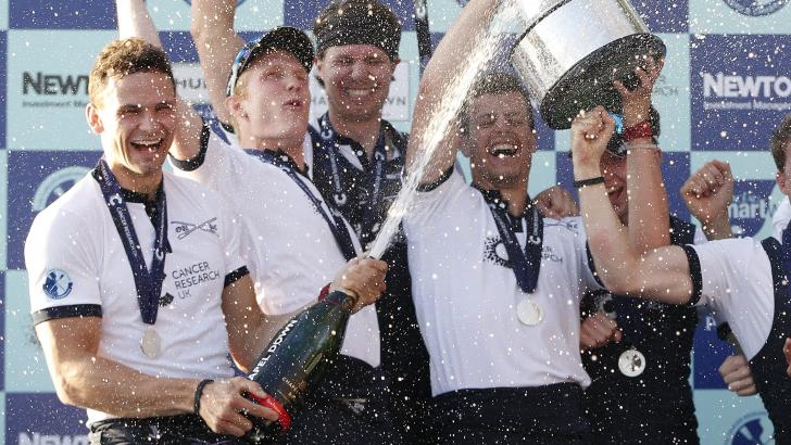 Oxford celebrate winning Boat Race in 2017